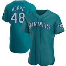 Men's Seattle Mariners Alex Hoppe Aqua Alternate Jersey - Authentic