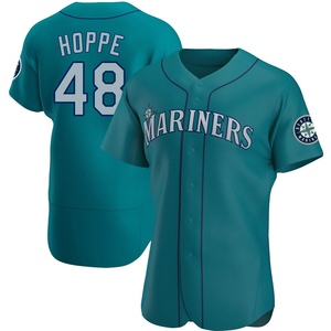 Men's Seattle Mariners Alex Hoppe Aqua Alternate Jersey - Authentic