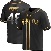Men's Seattle Mariners Alex Hoppe Black Golden Alternate Jersey - Replica