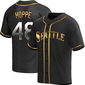 Men's Seattle Mariners Alex Hoppe Black Golden Alternate Jersey - Replica