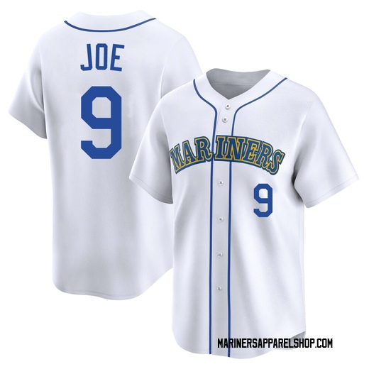 Men's Seattle Mariners Connor Joe White Throwback Cooperstown Collection Jersey - Limited