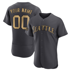 Men's Seattle Mariners Custom Charcoal Authentic 2022 All-Star Jersey - Game