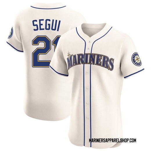Men's Seattle Mariners David Segui Cream Alternate Jersey - Elite