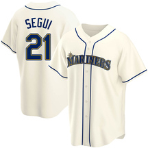 Men's Seattle Mariners David Segui Cream Alternate Jersey - Replica