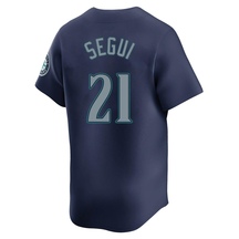 Men's Seattle Mariners David Segui Navy Road Jersey - Limited