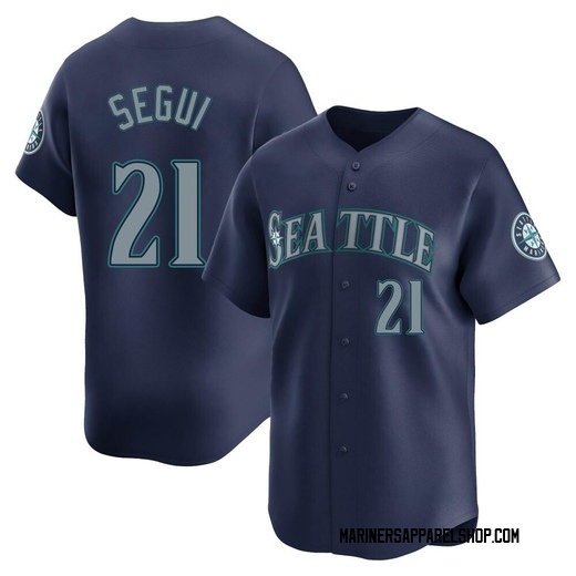 Men's Seattle Mariners David Segui Navy Road Jersey - Limited
