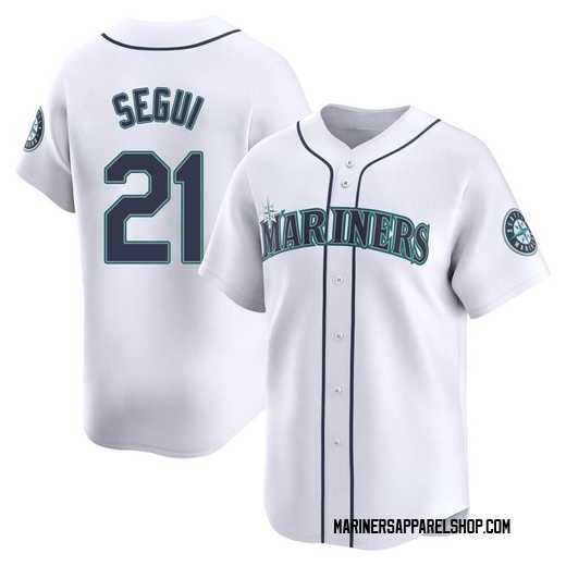 Men's Seattle Mariners David Segui White Home Jersey - Limited