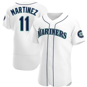 Men's Seattle Mariners Edgar Martinez White Home Jersey - Authentic
