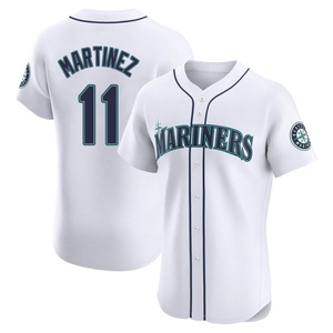 Men's Seattle Mariners Edgar Martinez White Home Jersey - Elite