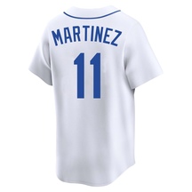 Men's Seattle Mariners Edgar Martinez White Throwback Cooperstown Collection Jersey - Limited