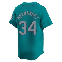 Men's Seattle Mariners Felix Hernandez Aqua Alternate Jersey - Limited