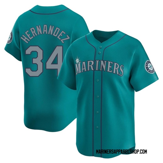 Men's Seattle Mariners Felix Hernandez Aqua Alternate Jersey - Limited