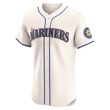 Men's Seattle Mariners Felix Hernandez Cream Alternate Jersey - Elite