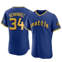 Men's Seattle Mariners Felix Hernandez Royal 2023 City Connect Jersey - Authentic