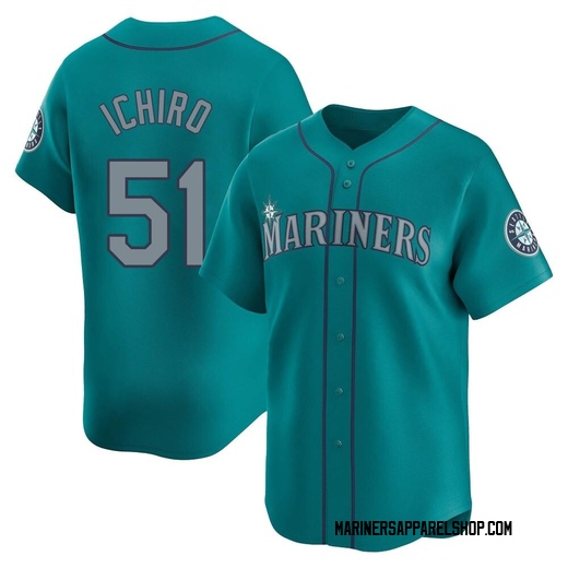Men's Seattle Mariners Ichiro Suzuki Aqua Alternate Jersey - Limited