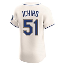 Men's Seattle Mariners Ichiro Suzuki Cream Alternate Jersey - Elite