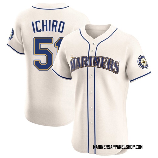 Men's Seattle Mariners Ichiro Suzuki Cream Alternate Jersey - Elite