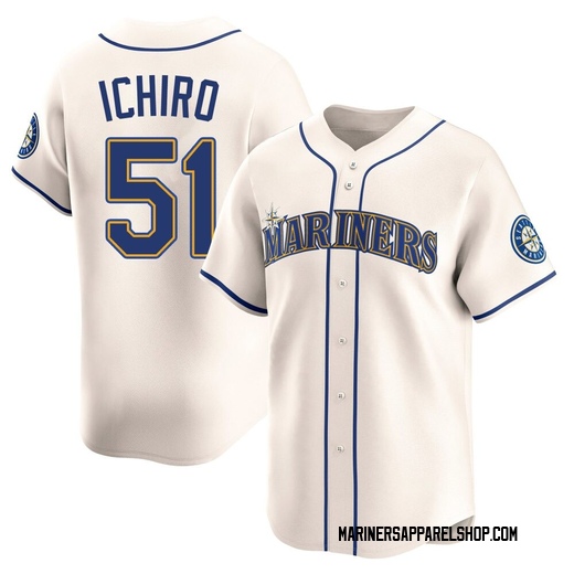 Men's Seattle Mariners Ichiro Suzuki Cream Alternate Jersey - Limited