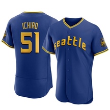 Men's Seattle Mariners Ichiro Suzuki Royal 2023 City Connect Jersey - Authentic