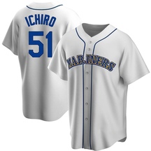 Men's Seattle Mariners Ichiro Suzuki White Home Cooperstown Collection Jersey - Replica