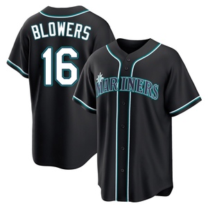 Men's Seattle Mariners Mike Blowers Black Fashion Out Jersey - Replica