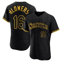 Men's Seattle Mariners Mike Blowers Black Snake Skin City Jersey - Authentic