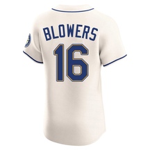 Men's Seattle Mariners Mike Blowers Cream Alternate Jersey - Elite
