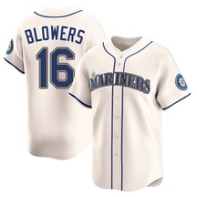 Men's Seattle Mariners Mike Blowers Cream Alternate Jersey - Limited