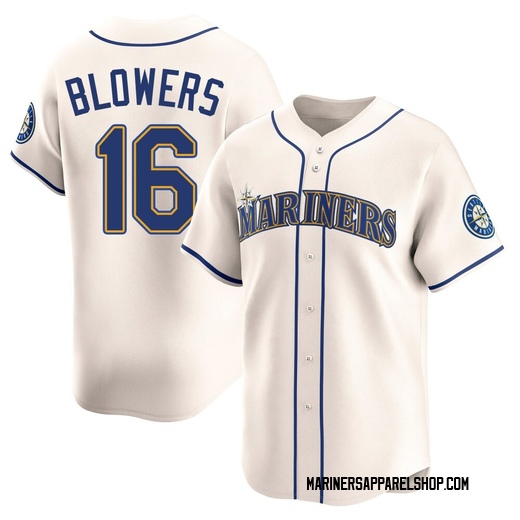 Men's Seattle Mariners Mike Blowers Cream Alternate Jersey - Limited