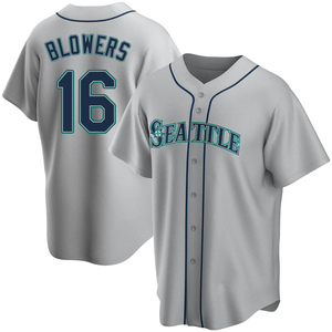 Men's Seattle Mariners Mike Blowers Gray Road Jersey - Replica