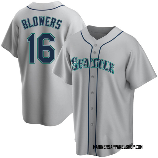 Men's Seattle Mariners Mike Blowers Gray Road Jersey - Replica