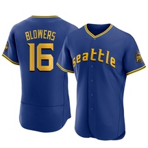 Men's Seattle Mariners Mike Blowers Royal 2023 City Connect Jersey - Authentic