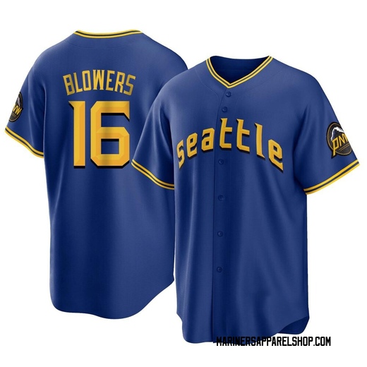 Men's Seattle Mariners Mike Blowers Royal 2023 City Connect Jersey - Replica