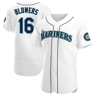 Men's Seattle Mariners Mike Blowers White Home Jersey - Authentic