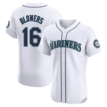 Men's Seattle Mariners Mike Blowers White Home Jersey - Elite