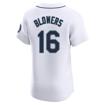 Men's Seattle Mariners Mike Blowers White Home Jersey - Elite