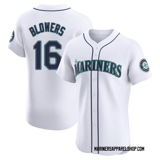 Men's Seattle Mariners Mike Blowers White Home Jersey - Elite