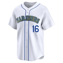 Men's Seattle Mariners Mike Blowers White Throwback Cooperstown Collection Jersey - Limited