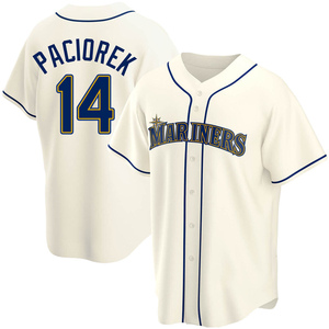 Men's Seattle Mariners Tom Paciorek Cream Alternate Jersey - Replica