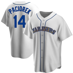 Men's Seattle Mariners Tom Paciorek White Home Cooperstown Collection Jersey - Replica