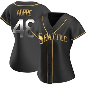 Women's Seattle Mariners Alex Hoppe Black Golden Alternate Jersey - Replica