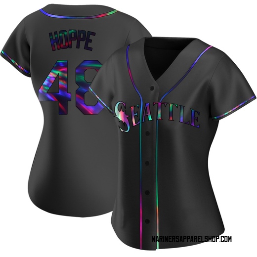 Women's Seattle Mariners Alex Hoppe Black Holographic Alternate Jersey - Replica