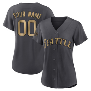 Women's Seattle Mariners Custom Charcoal Replica 2022 All-Star Jersey - Game