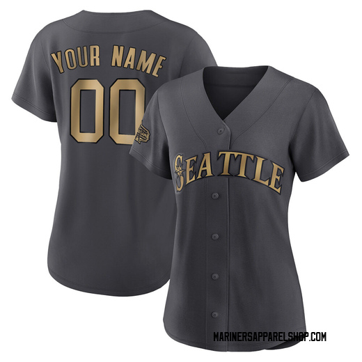 Women's Seattle Mariners Custom Charcoal Replica 2022 All-Star Jersey - Game