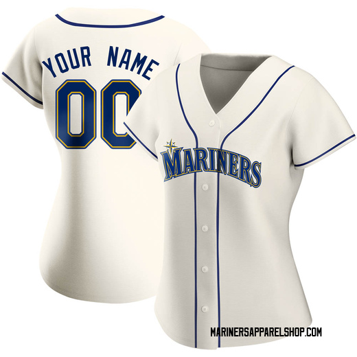 Women's Seattle Mariners Custom Cream Alternate Jersey - Authentic