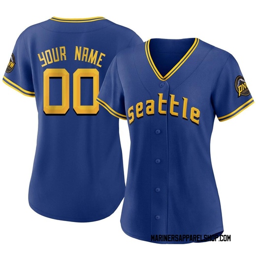 Women's Seattle Mariners Custom Royal 2023 City Connect Jersey - Authentic