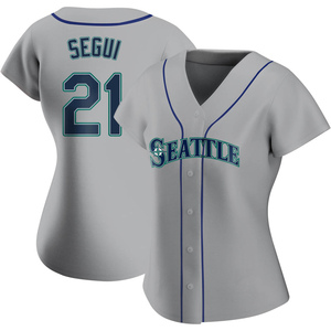 Women's Seattle Mariners David Segui Gray Road Jersey - Replica