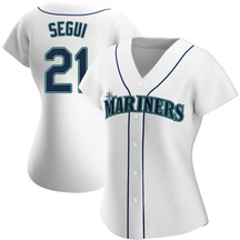 Women's Seattle Mariners David Segui White Home Jersey - Authentic