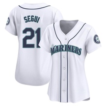 Women's Seattle Mariners David Segui White Home Jersey - Limited
