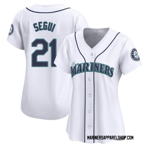 Women's Seattle Mariners David Segui White Home Jersey - Limited